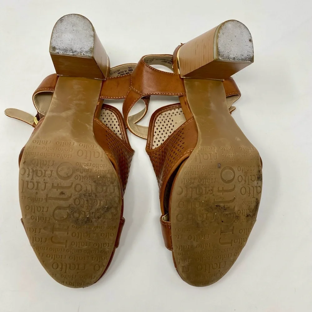 Women’s Brown Block Heel Sandals Size 10M